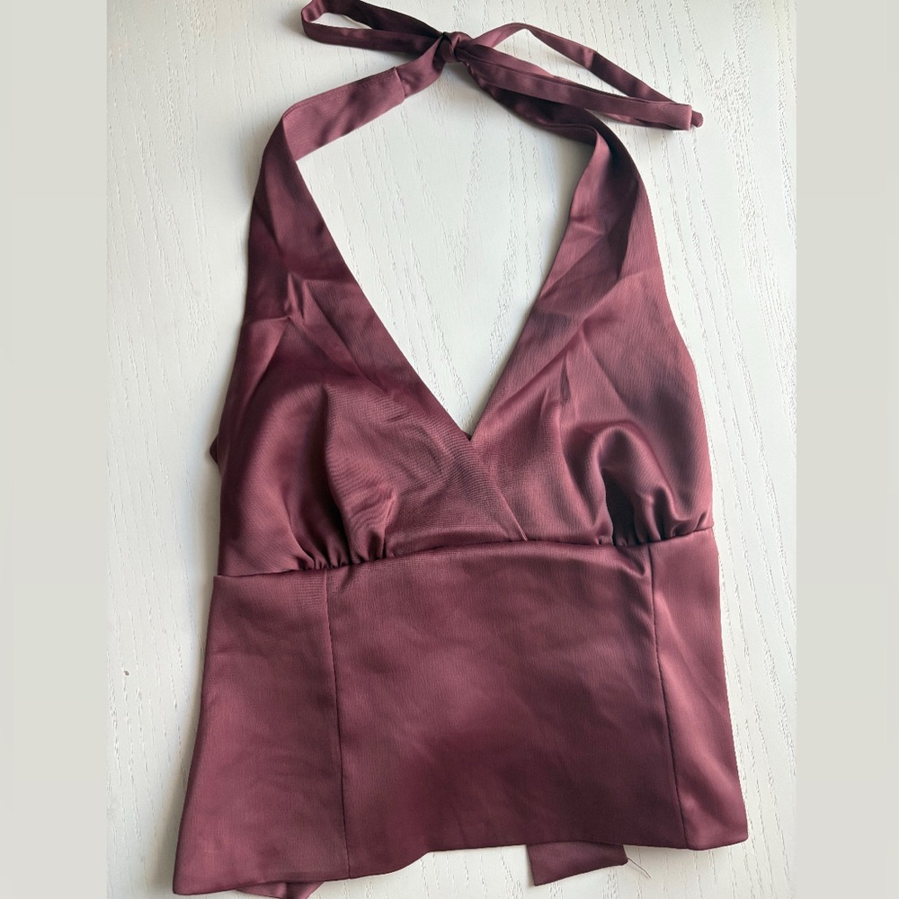 URBAN OUTFITTERS satin Halter Top